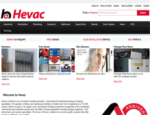 Tablet Screenshot of hevac.ie
